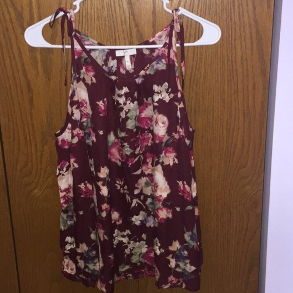 Joie Jilette Cold Shoulder TankTop Floral Silk